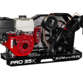 Vanair PRO 35 051956 35 CFM, Skid Mount, Electric Start, 11 HP Honda Air Compressor