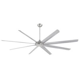 Widespan 100" 8-Blade Industrial Ceiling Fan, Brushed Nickel Finish