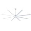 Widespan 100" 8-Blade Industrial Ceiling Fan, White Finish