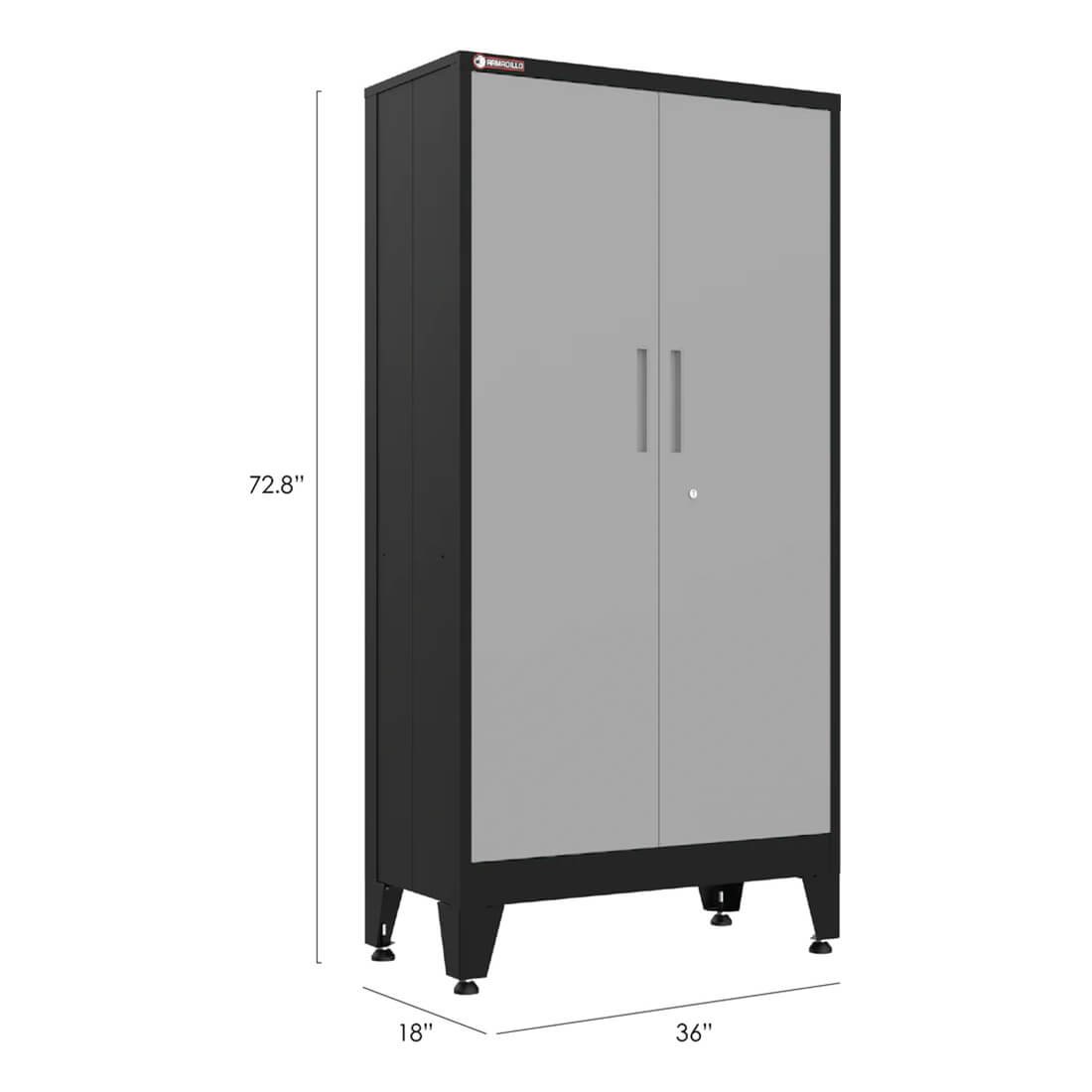 Armadillo Tough Grey 10-Piece Garage Cabinet System with Levelers and Casters - Image 2