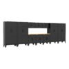 Armadillo Tough Black 11-Piece Garage Cabinet Set with Levelers