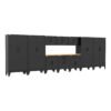 Armadillo Tough Black 11-Piece Garage Cabinet System with Levelers