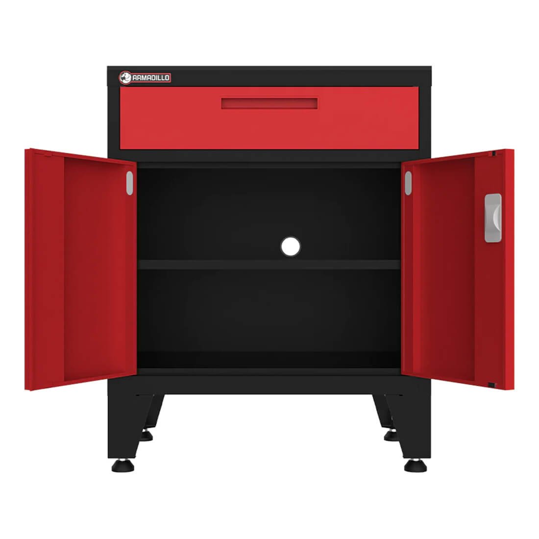 Armadillo Tough Red 11-Piece Garage Cabinet Setup with Levelers - Image 3