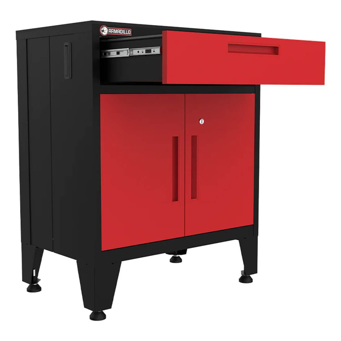 Armadillo Tough Red 14-Piece Garage Cabinet Set with Levelers - Image 5