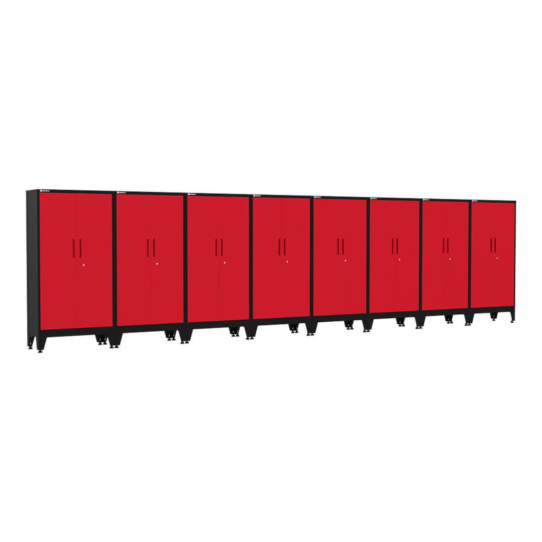 Armadillo Tough Red Gear Locker Tall Cabinet (8-Pack)