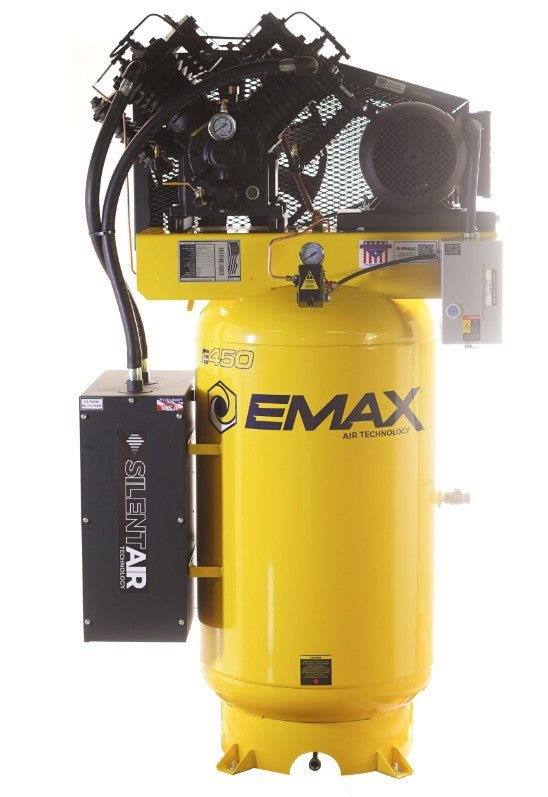 EMAX ESP07V080V1 7.5 HP Air Compressor, 80 Gallon, 1 Phase, 2 Stage W/ Silent Air - FREE GOODS - Image 2