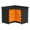 Swivel Storage Solutions Corner Workbench With Drawers