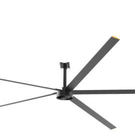 20 Foot 5-Blade HVLS Industrial Fan, 10,100 Lumens, 6000K, 200-240V