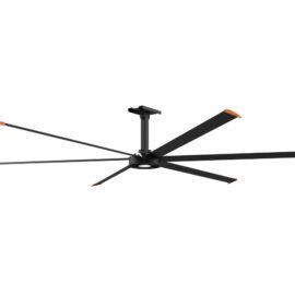 8 Foot 6-Blade HVLS Industrial Fan, 6120 Lumens, 5700K, 200-240V