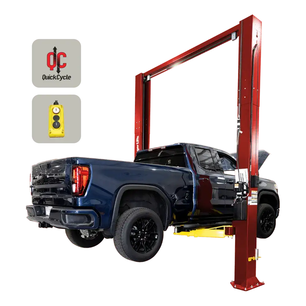 Challenger Quick Cycle 12K 2-Post Lift w/ Dual Pendant (12,000 lbs) - CL12A-QC-DPC